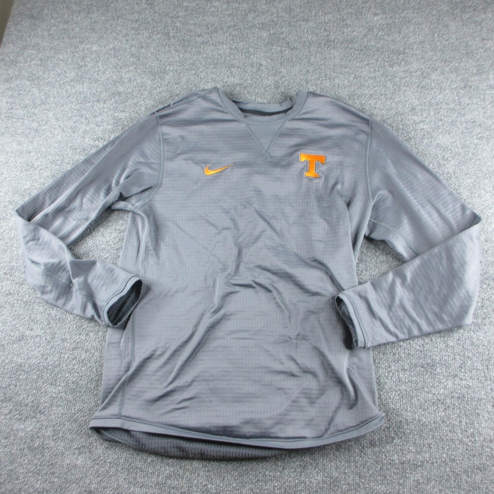 Nike Tennessee Volunteers Shirt Mens Medium Gray NCAA Football Long Sleeve Top